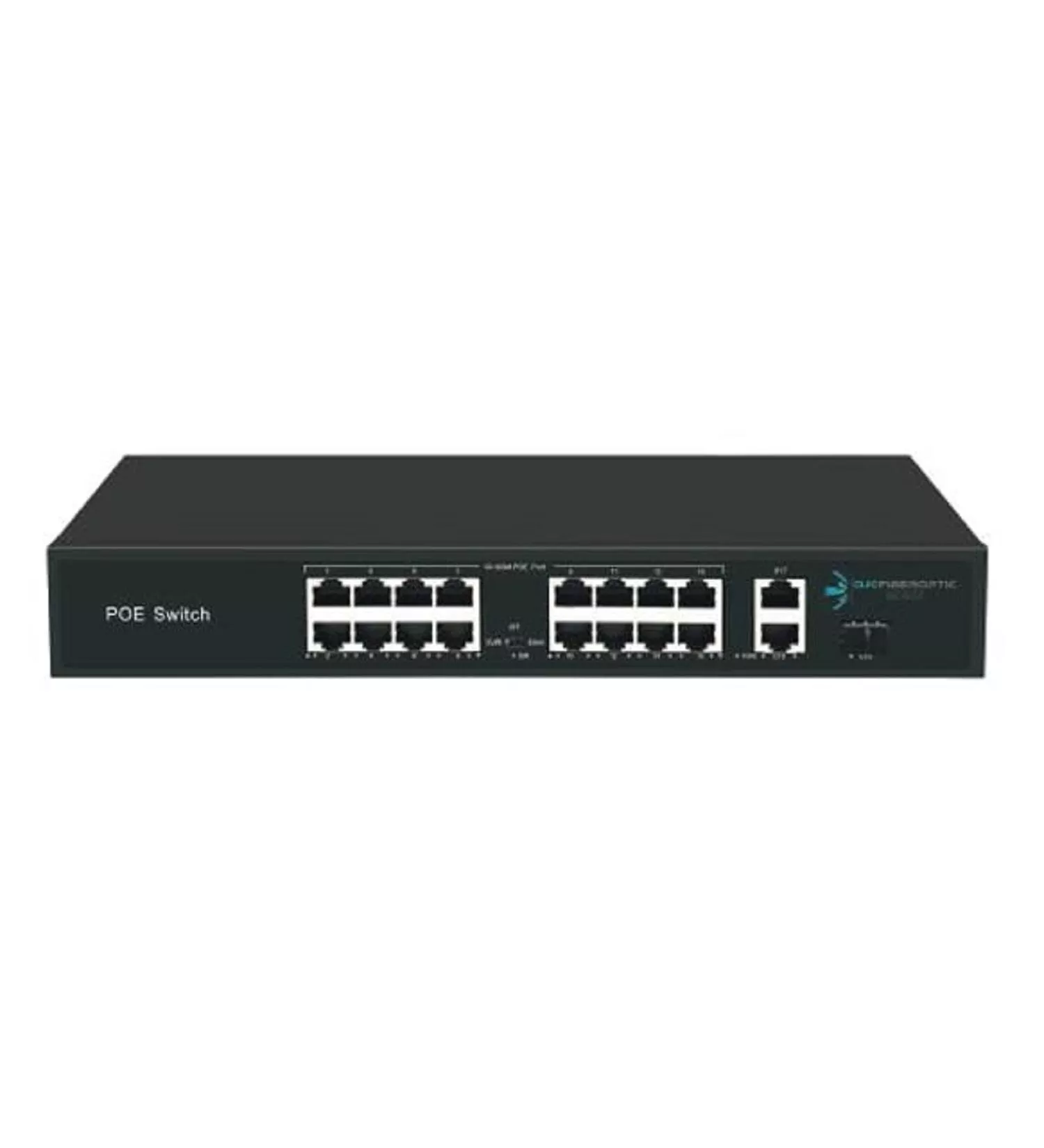 ODS 16port PoE  200w 2-Uplink 10/100 Yönetilemez Switch 08ODS-16P2U-200