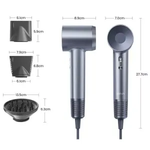 Laifen Swift Yüksek Hızlı Saç Kurutma Makinesi Gümüş/ Mavi 1600W 3 Başlıklı