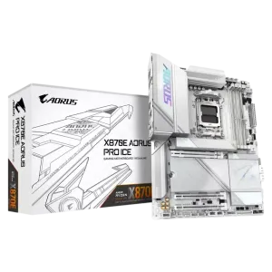 GIGABYTE AORUS PRO ICE X870E DDR5 HDMI DP PCIE 5.0 AM5 ATX BEYAZ