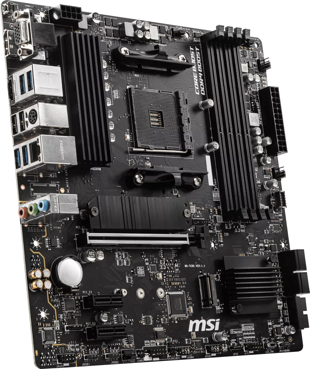 MSI B550M PRO-VDH DDR4 M2 PCIe NVME HDMI DP PCIe 16X v4.0 AM4 mATX                                  