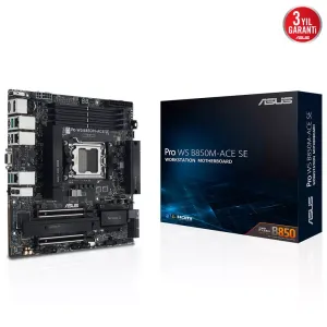ASUS PRO WS B850M-ACE SE DDR5 HDMI DP PCIE 5.0 AM5 ATX İş İstasyonu Anakartı