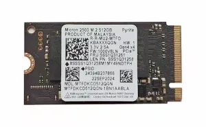 MICRON 512GB 2500 MTFDKCD512QGN 4200-2000MB/s 2242 M2 NVME GEN4 Disk Kutusuz