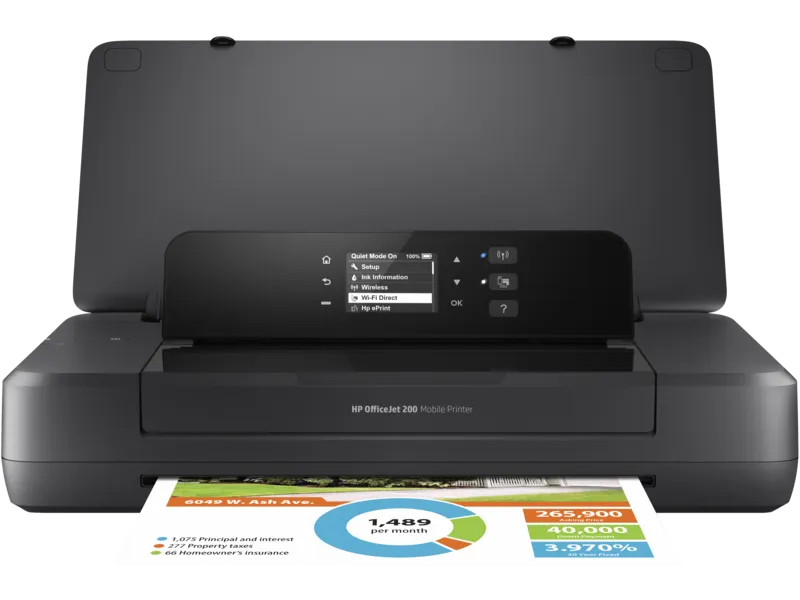 HP A4 Renkli N4K99C Officejet Taşınabilir Bataryalı Yazıcı USB 2.0,Kablosuz 