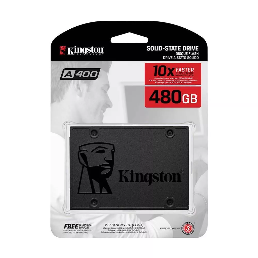 KINGSTON 480GB A400 SA400S37/480G 500-450MB/s SSD SATA-3 Disk