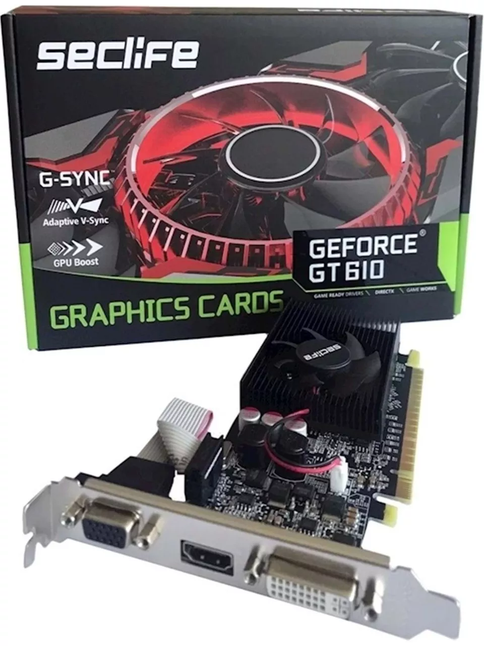 SecLife GT610 2GB DDR3 64bit HDMI DVI PCIe 16X v2.0