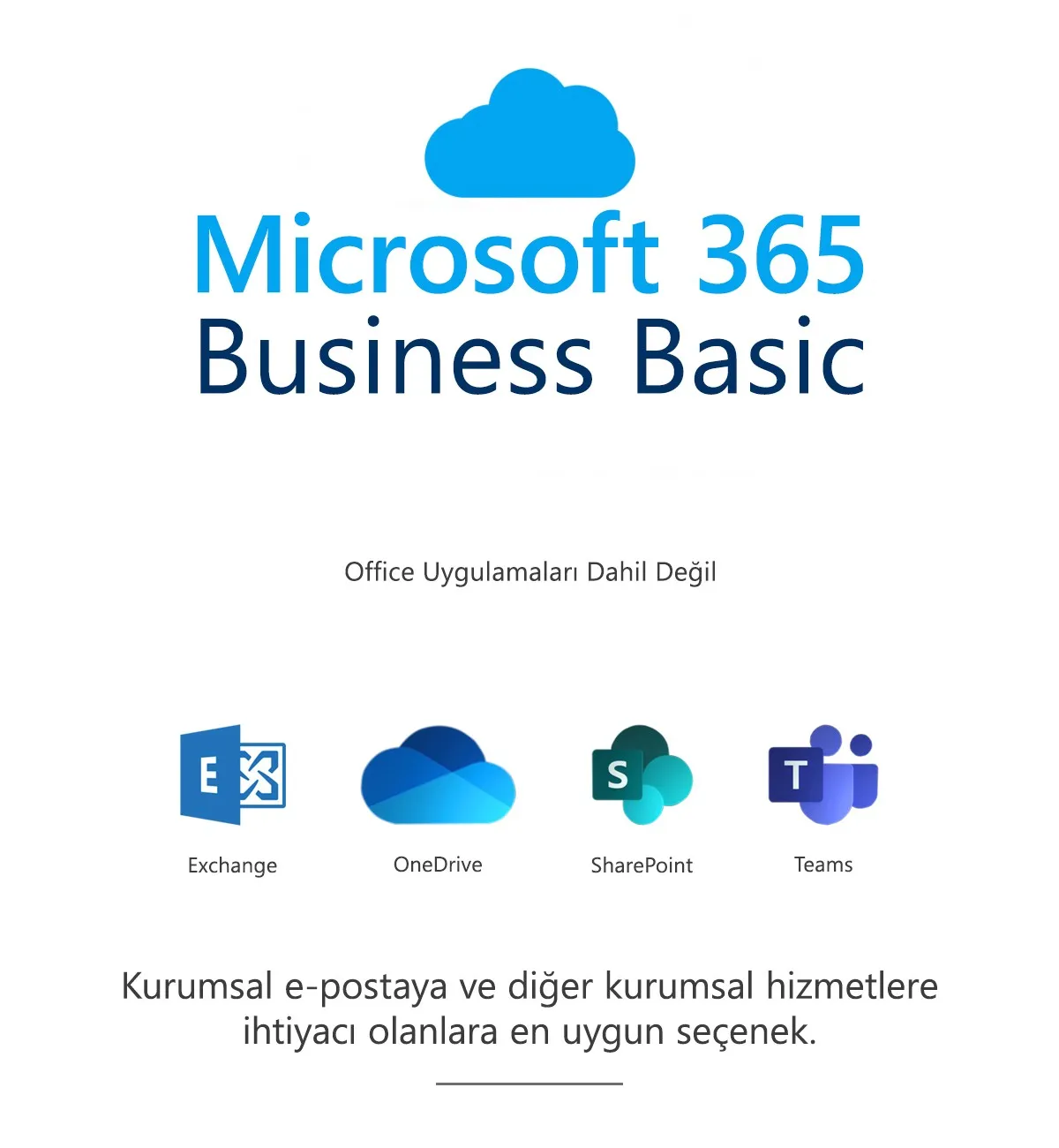 MICROSOFT 365 Business Basic Lisans 1yıl 1kullanıcı  