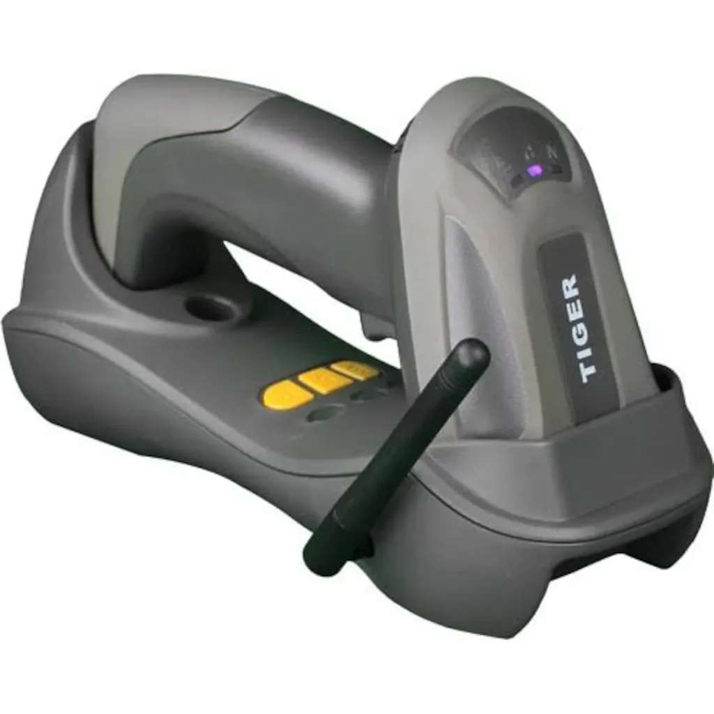 PERKON (TIGER) 1D Laser CS26 Wlan (Kablosuz) El Tipi Barkod Okuyucu Ayaklı 200metre mesafeye kadar  