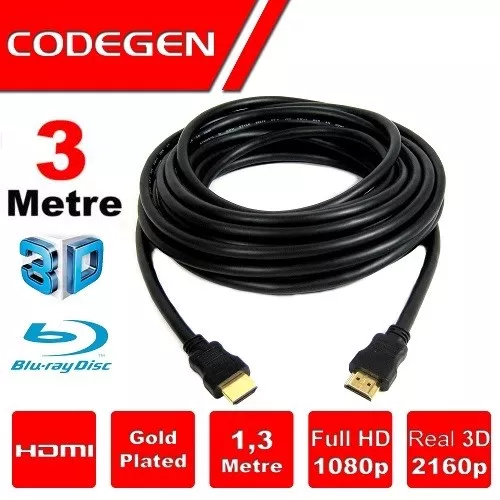 CODEGEN 3metre CPS30 HDMI Kablo 3D Gold 1.4v 2K