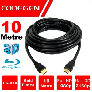 CODEGEN 10metre CPS100 HDMI Kablo 3D Gold 1.4v 2K