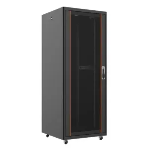 AGER 36U 800x800mm Dikili Tip Siyah Kabinet Vega AG-VB36U8080S1 Cam Kapak