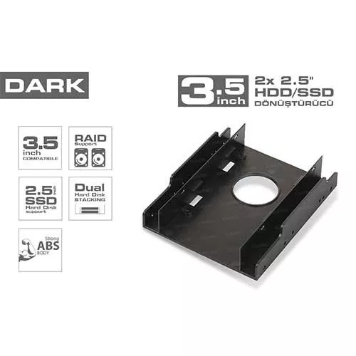DARK DK-AC-DA35X25 2.5" & 3.5" Harddisk Çevirici (SSD ve Notebook Harddiskleri)