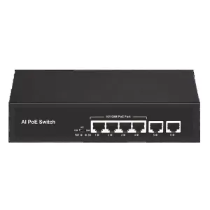 ODS 4port PoE 60w 2-Uplink 10/100 Yönetilemez Switch 08ODS-4P2U