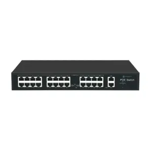 ODS 24port PoE 300w 1-SFP 2-Uplink 10/100 Yönetilemez Switch 08ODS-24P2U1S-300
