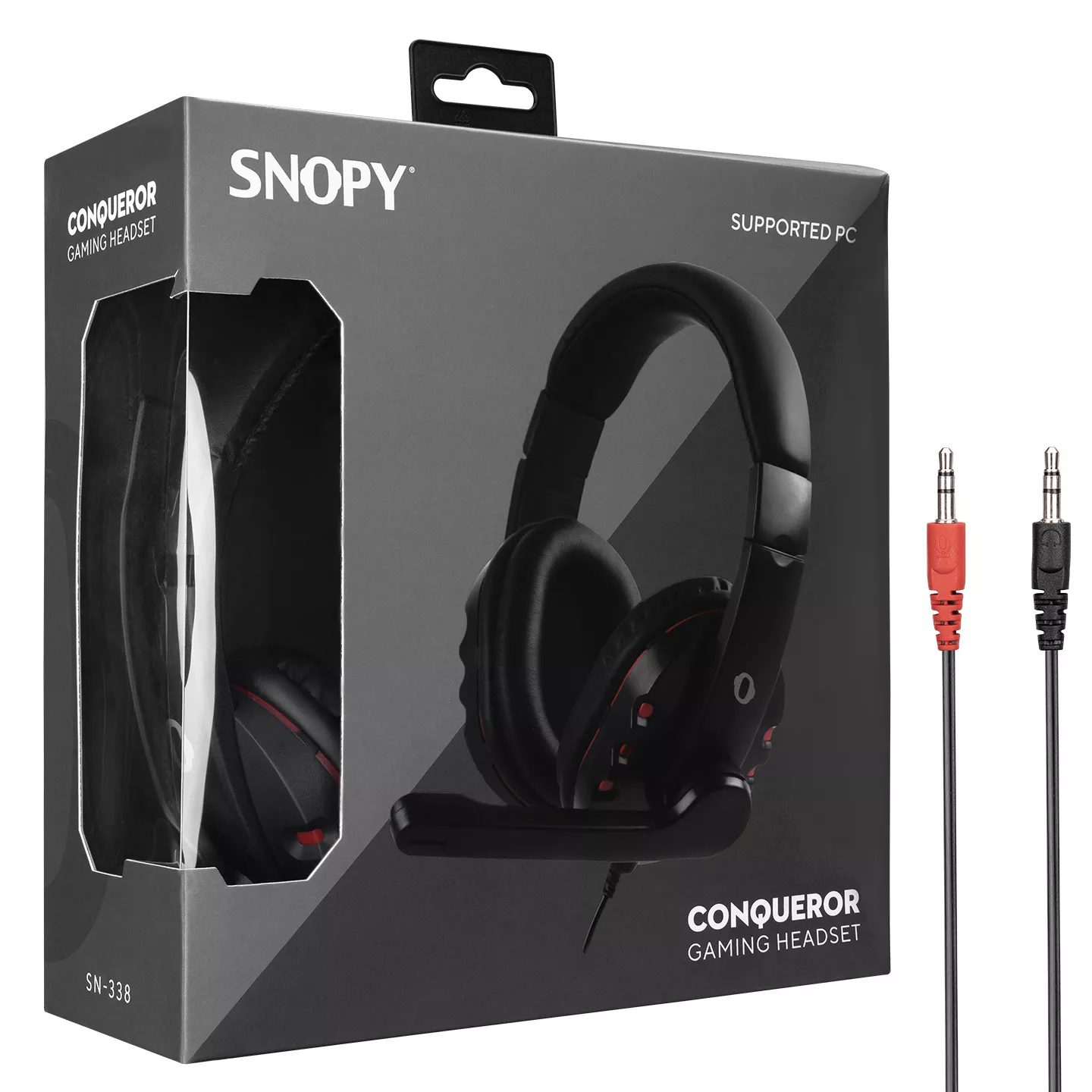 SNOPY Conqueror USB Siyah/Kırmızı Gaming Mikrofonlu Kulaklık SN-338