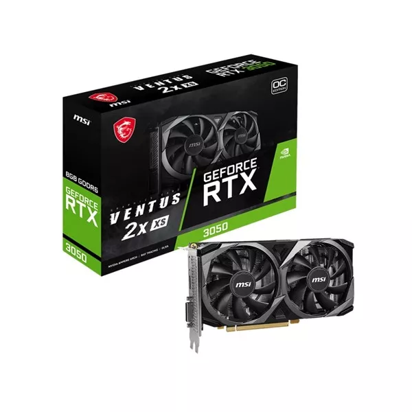 MSI RTX3050 8GB VENTUS 2X XS 8G OC GDDR6 128bit HDMI DVI DP PCIe 16X v4.0
