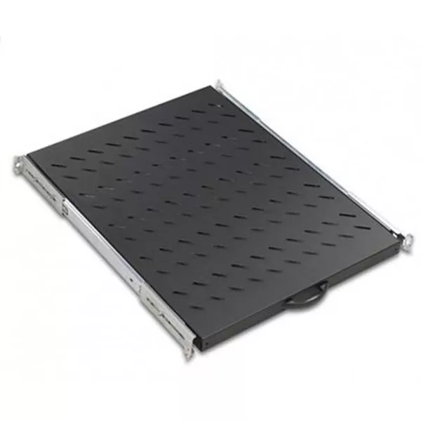 AGER Dikili Tip 19" 1U D600mm için Hareketli Siyah Raf Modülü Ağır Hizmet Tipi AA-HRR60-A-S1