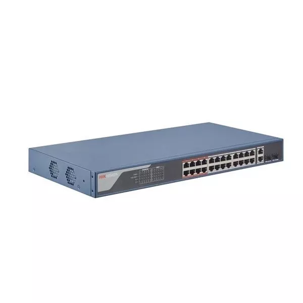 HIKVISION 24port PoE 370w 2-Uplink 10/100 Yönetilebilir Switch DS-3E1326P-EI