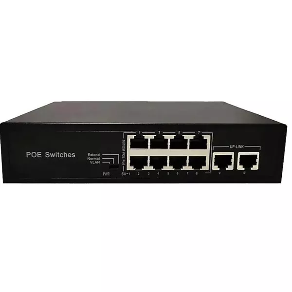ODS 8port PoE 96w 2-Uplink 10/100 Yönetilemez Switch 08ODS-R-8P2U
