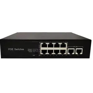 ODS 8port PoE 96w 2-Uplink 10/100 Yönetilemez Switch 08ODS-R-8P2U