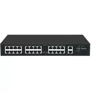 ODS 24port PoE 300w 2-Uplink 10/100 Yönetilemez Switch 08ODS-24P2U-300