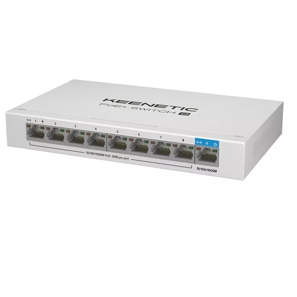KEENETIC 8port PoE 120w Gigabit Yönetilemez Switch KN-4710-01-EU