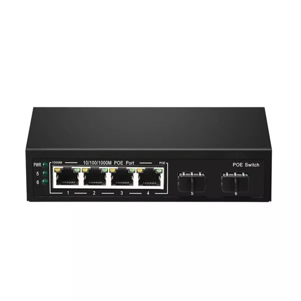 ODS 4port PoE 60w 2-SFP Gigabit Yönetilemez Switch 08ODS-4P2S