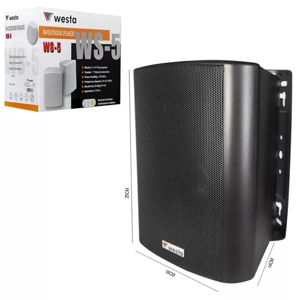 WESTA WS-5TB 5.25" 125W Trafolu Siyah Hoparlör IP65