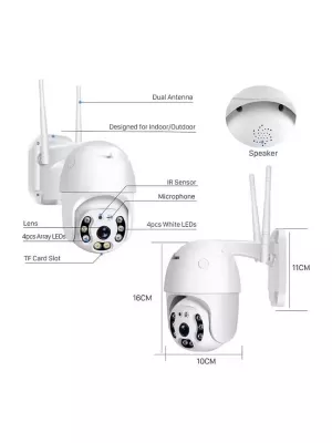 APRONX 3MP PTZ Speed Dome 2.8mm Wıfı Kablosuz IP Kamera APX-WP70