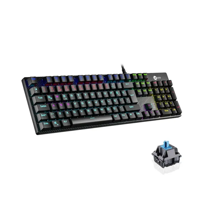 LECOO KG1101 Kablolu USB Q Trk RGB Siyah Gaming Klavye