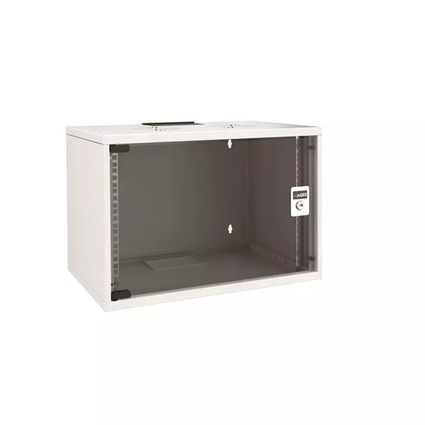 AGER 9U 600x600mm Duvar Tipi Beyaz Kabinet Demonte FLAT AG-AF09U6060B1-CBAA-A-D1