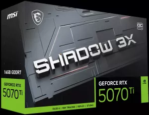 MSI RTX5070TI 16GB SHADOW 3X OC 16G GDDR7 256bit HDMI DP PCIe 5.0