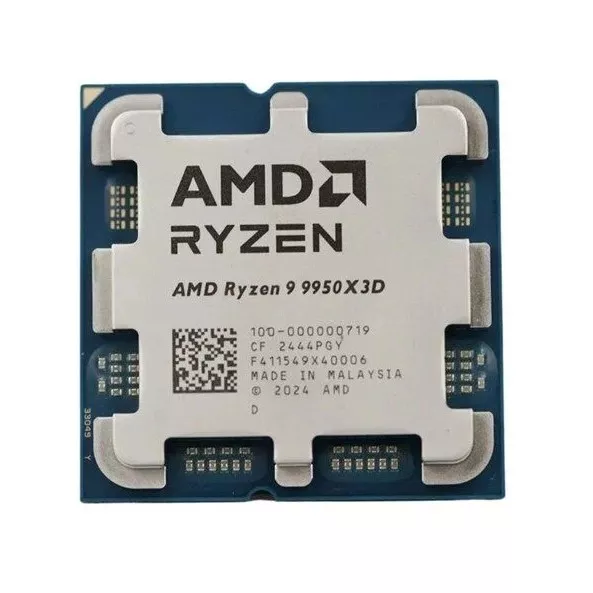 AMD RYZEN 9 9950X3D 144MB 16çekirdekli O/B UHD AM5 170w Kutusuz+Fansız