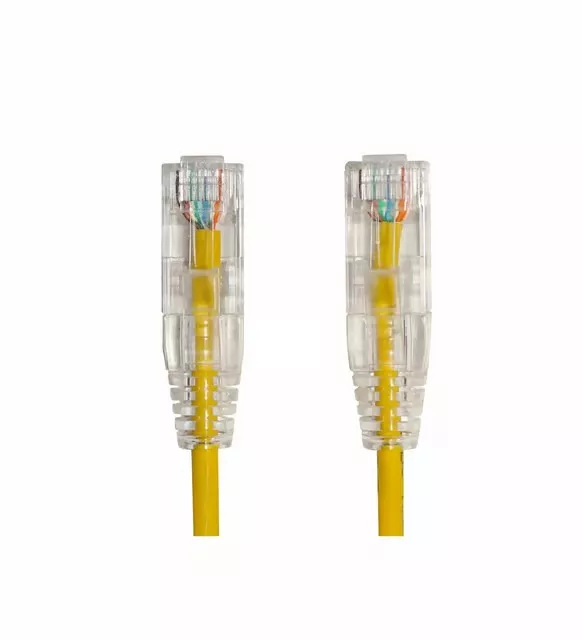 AGER 0.15metre CAT6 Utp Slim AWG28 AC-602-0015/Y Sarı LSZH Patch Kablo (10'lu Paket)