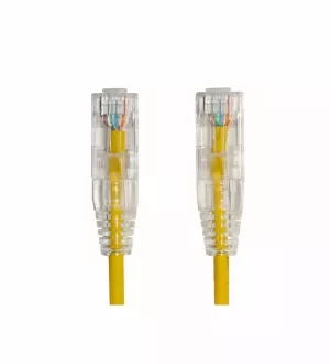 AGER 0.15metre CAT6 Utp Slim AWG28 AC-602-0015/Y Sarı LSZH Patch Kablo (10'lu Paket)