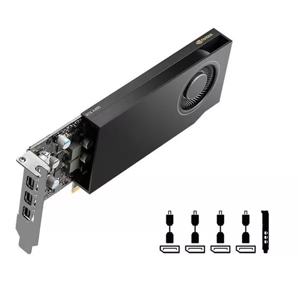 PNY RTX A400 4GB VCNRTXA400-SB GDDR6 64bit mDP PCIe 4.0