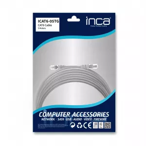 INCA 5metre CAT6 Utp ICAT6-05TG Gri Patch Kablo
