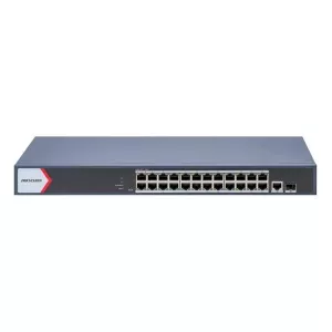HIKVISION 24port PoE 230w 1-SFP 1-Uplink Gigabit Yönetilemez Switch Metal DS-3E1526P-EI/M