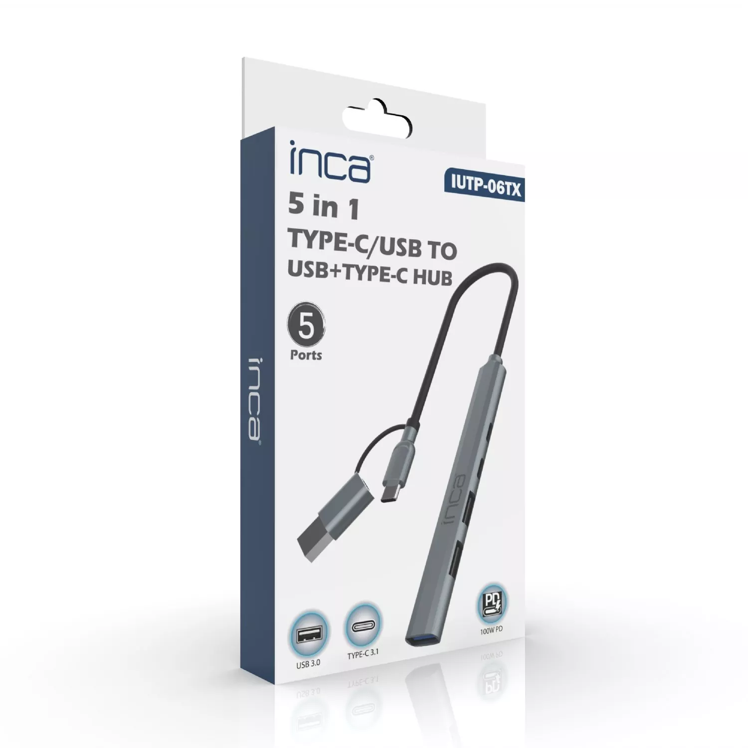 INCA IUTP-06T 5port USB 3.0 TYPEC Çoklayıcı Hub