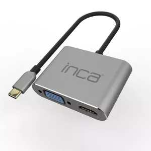 INCA ITPC-06T 0.15metre TYPE-C - HDMI_VGA(D) Görüntü Adaptörü Gümüş 100W