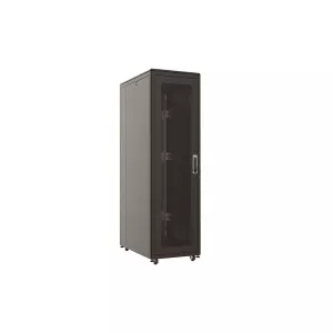 AGER 26U + 2li Fan 800x1000mm Dikili Tip Siyah Kabinet Vega AG-VB26U8010S1-BAAA-A-M1 Cam Kapak