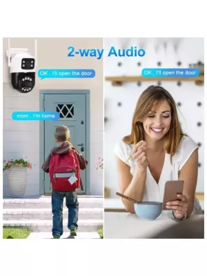 AVENIR 4MP PTZ Speed Dome Çift Kameralı Wıfı Kablosuz IP Kamera AV-S304