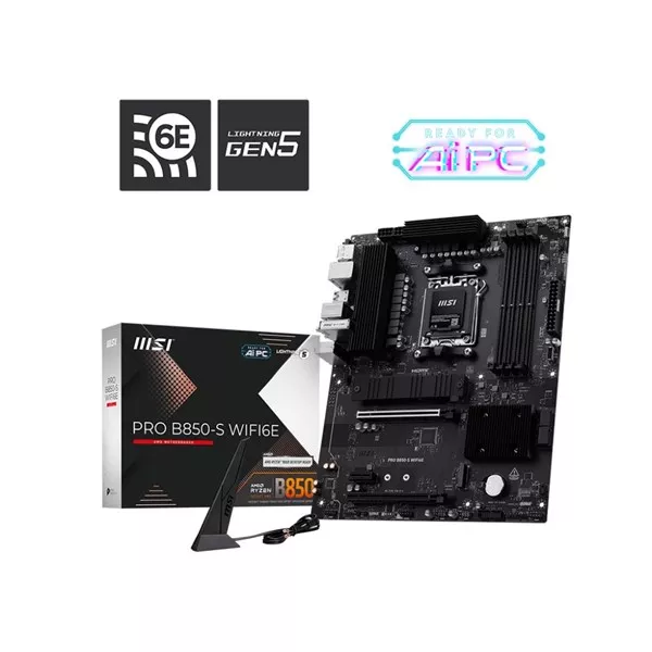 MSI PRO B850-S WIFI6E DDR5 HDMI-DP PCIE 5.0 AM5 ATX