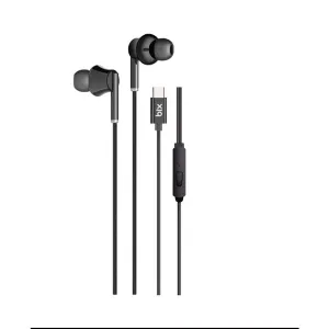 BIX HF01C-BK Type-C Siyah 14MM EXTRA BASS KULAKİÇİ Mikrofonlu Kulaklık