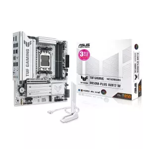 ASUS TUF GAMING B850M-PLUS WIFI7 W DDR5 HDMI DP PCIE 5.0 AM5 ATX BEYAZ