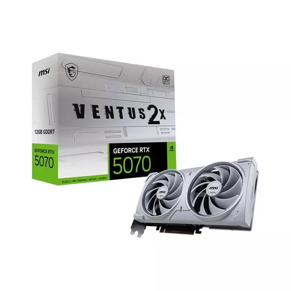 MSI RTX5070 12GB VENTUS 2X OC WHITE 12G OC GDDR7 192bit HDMI DP PCIe 5.0 Beyaz