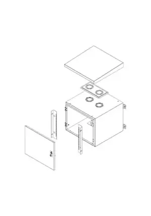 AGER 12U 600x600mm IP66 / IP55 Dış Ortam Duvar Tipi Çift Çıdarlı  Kabinet AG-OB12U6060B2