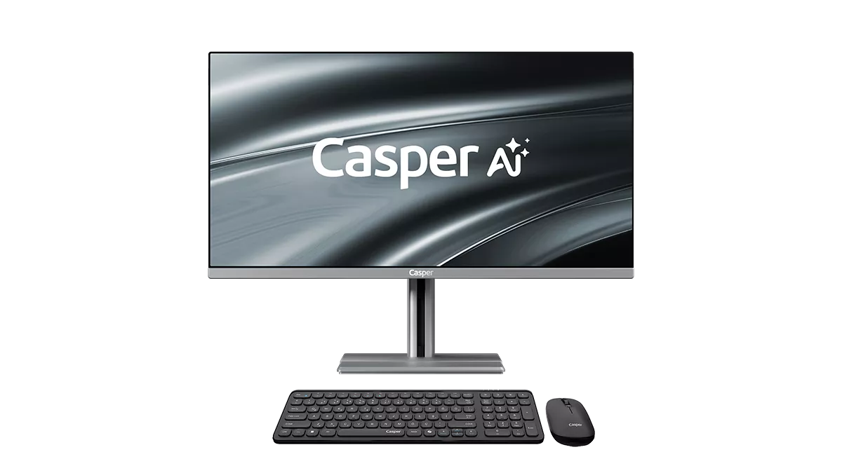 CASPER AIO 27" QHD CORE i7 13620H 16GB DDR5 RAM- 500GB M2 NVME- O/B UHD FDOS PIVOT / A970 1362-BE00X-V-G-K