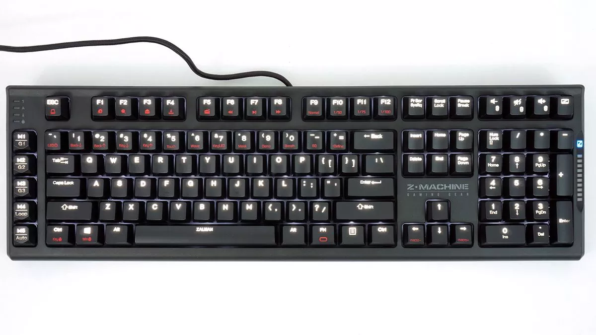 ZALMAN ZM-K700M Beyaz LED Aydınlatmalı MX Mekanik Oyuncu Klavye (USB)