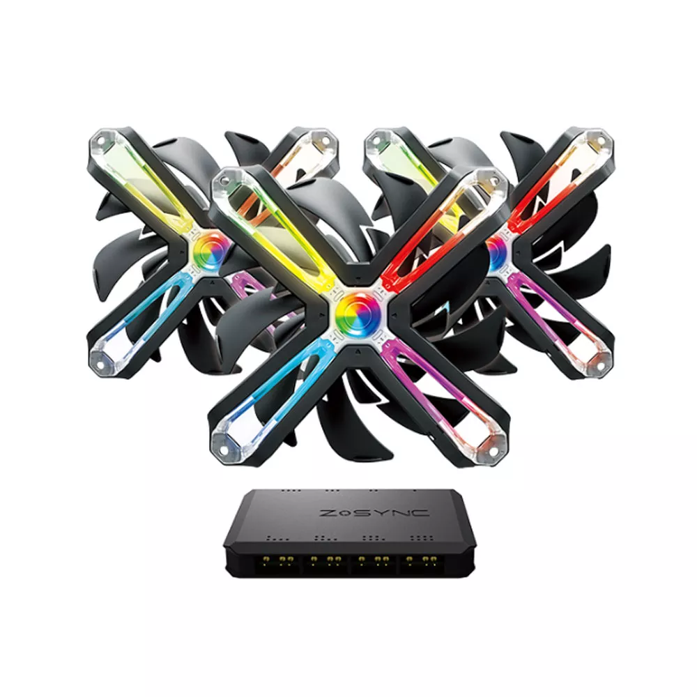ZALMAN ZM-SF120A3 RGB 120mm Çerçevesiz 3'lü Fan Seti (Kontrolcü)