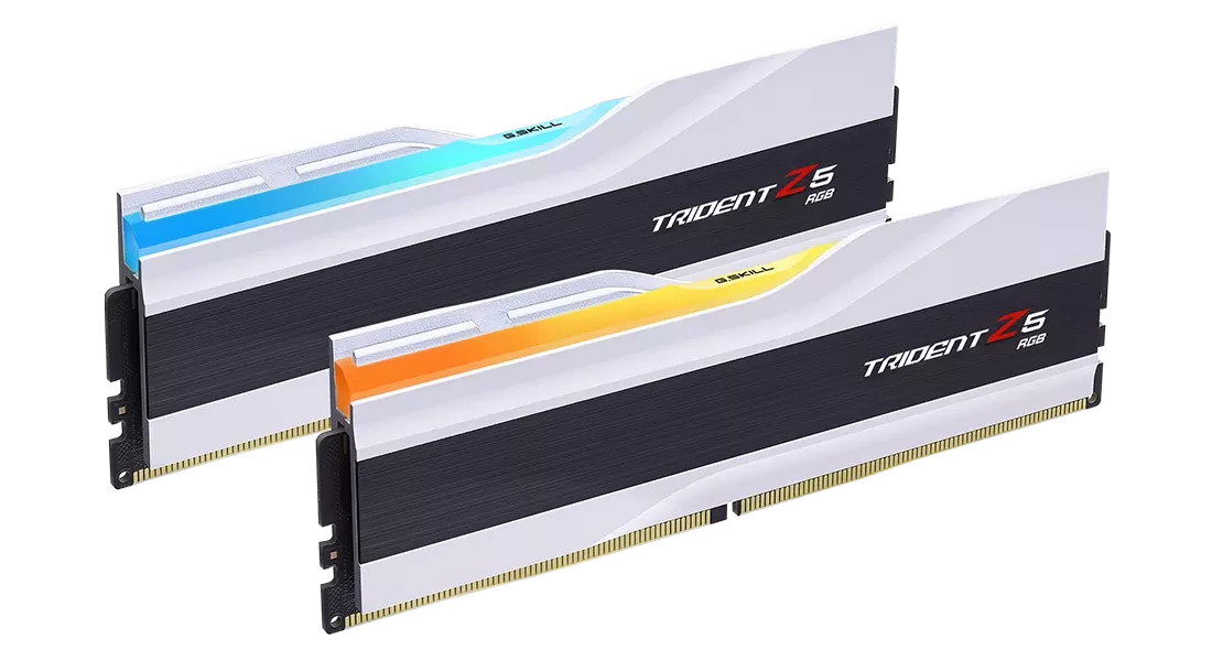 GSKILL 32GB (2X 16GB) DDR5 6000MHZ CL36 DUAL KIT RGB PC RAM TRIDENT Z5 F5-6000J3636F16GX2-TZ5RW BEYAZ
